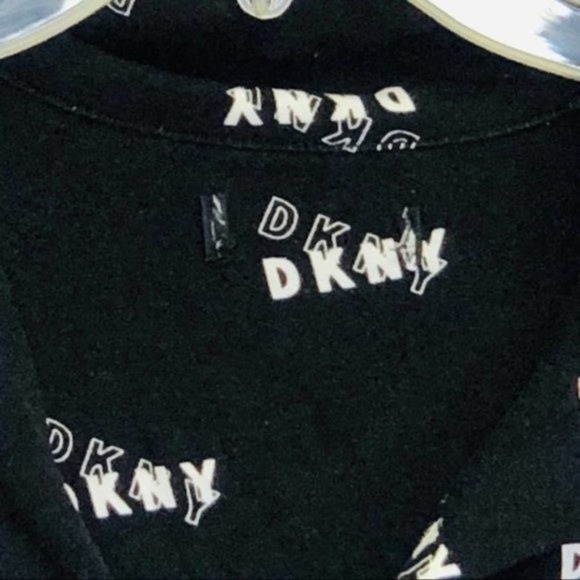 DKNY LOGO SLEEP top in black and white Medium - Picture 6 of 6